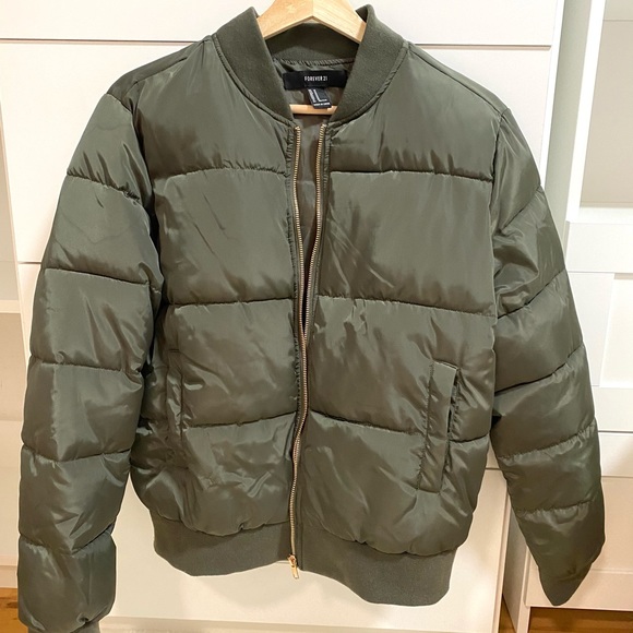 New Forever 2 Puffer Jacket Olive Green 